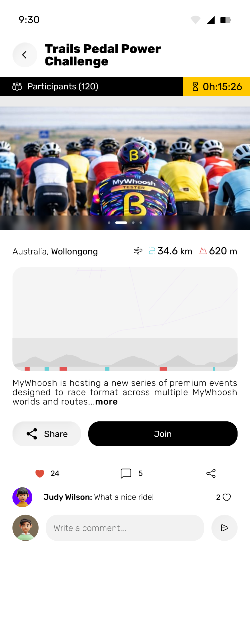 Event ready to join